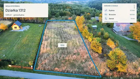 Działka z widokiem na Pogórze Dynowskie, Dydnia (Wola Dydyńska) — zdjęcie 1 z 8