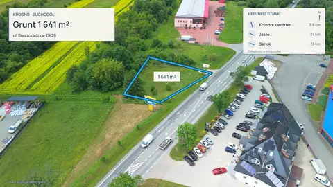 Działka: Krosno, Suchodół, ul. Bieszczadzka. Grunt z potencjałem usługowym