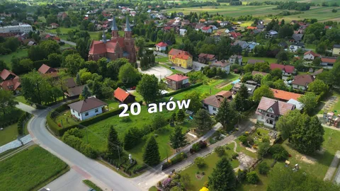 Działka w sercu Odrzykonia, Odrzykoń, ul. Jana Pawła II — Zdjęcie z orientacyjnym oznaczeniem działki