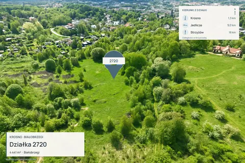 Działka 4441 m² w Krośnie-Białobrzegach, Krosno, Białobrzegi — zdjęcie 1 z 4