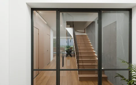 Godowa — Proposed interiors — Concept visualisation: From the entrance to the living room, photo 4 of 12
